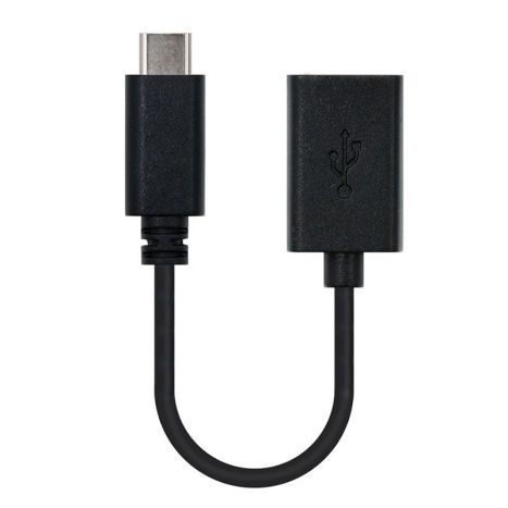 Cable USB Tipo C/M a USB Tipo A/H - 0.15 m · Negro