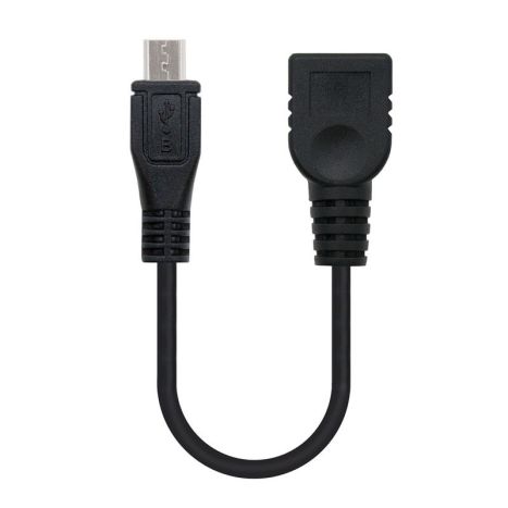 Cable Micro USB/M a USB/H - 0.15 m · Negro