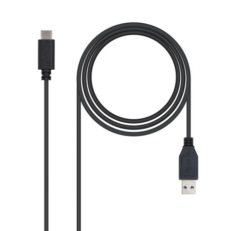 Cable USB 3.1 Tipo C/M a USB Tipo A/M - 1 m · Negro