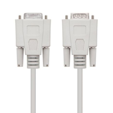 Cable Serie RS232 DB9/M a DB9/H - 3 m · Beige