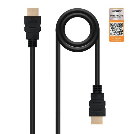 Cable HDMI V2.0 4K Tipo A/M a HDMI Tipo A/M - 1 m · Negro