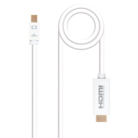 Cable Conversor Mini Displayport-M a HDMI-M - 2 m · Blanco