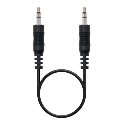 Cable de Audio Estéreo Jack 3.5mm-M a Jack 3.5mm-M - 0.3 m · Negro