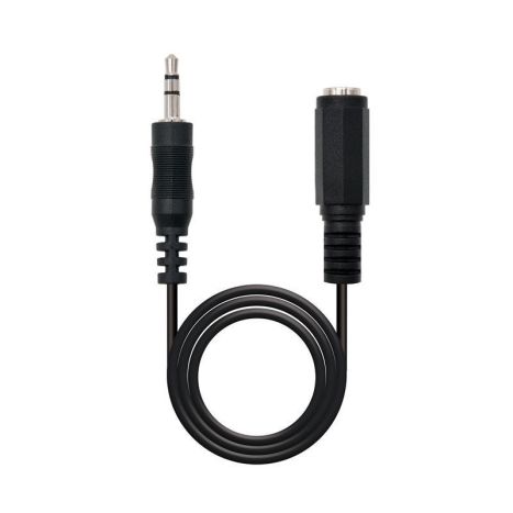 Cable de Audio Estéreo Jack 3.5mm-M a Jack 3.5m-H - 1.5 m · Negro