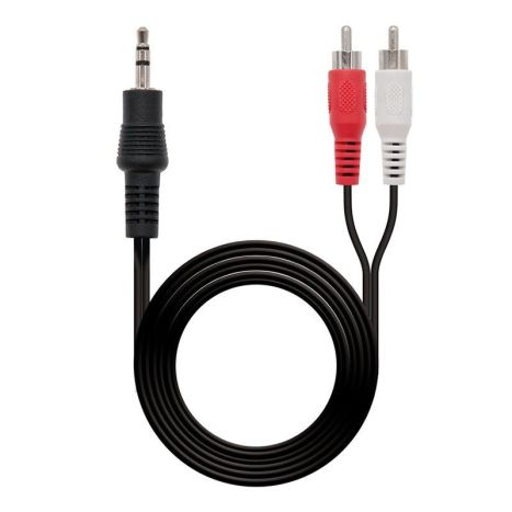 Cable de Audio Estéreo Jack 3.5mm-M a 2xRCA-M - 10 m · Negro