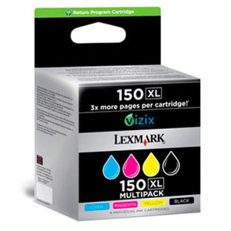 Pack Cartucho Original LEXMARK 150XL BK+C+M+Y - 14N1919E