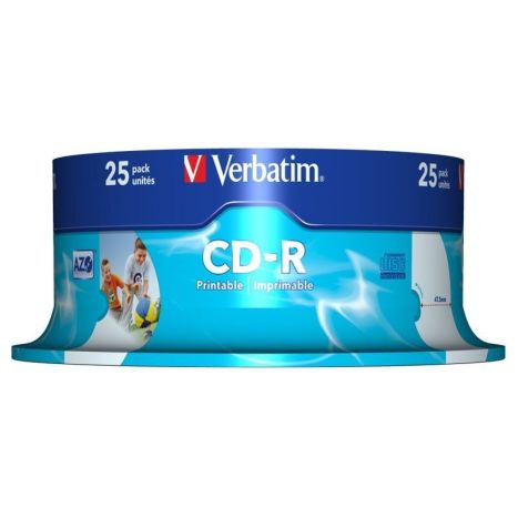 CD-R VERBATIM Printable 43439 - 700MB · 52X · Tarrina 25 unidades