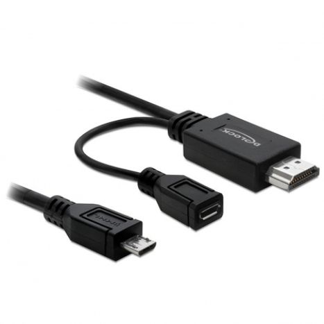 Cable MHL/M a HDMI/M + USB - 1.5 m · Negro