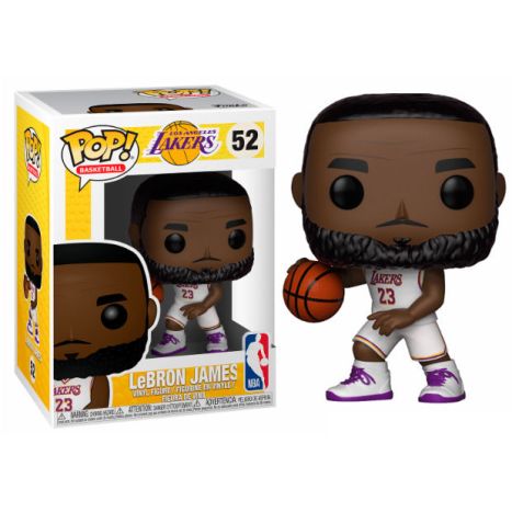 FUNKO POP Lebron James con Uniforme Blanco 52 - Los Angeles Lakers NBA - 889698372718