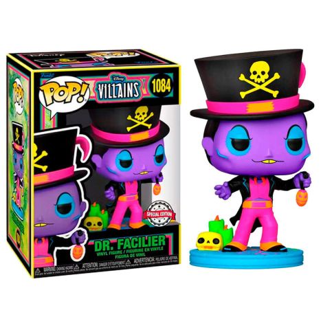 FUNKO POP Dr. Facilier 1084 - Disney Villanos Edición Especial Black Light - 889698603942