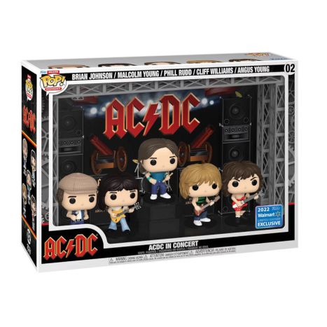 FUNKO POP Brian Johnson, Malcolm Young, Phill Rudd, Cliff Williams y Angus Young 02 - AC/DC en Concierto Exclusivo  - 889698683937