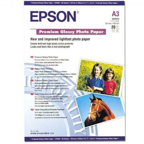 Epson - Papel Fotográfico Original 20 A3 PHOTO 1270/1290 - C13S041315
