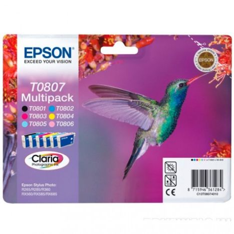 Cartucho Original EPSON T0807 PACK 0 BK+C+M+Y - C13T0807401