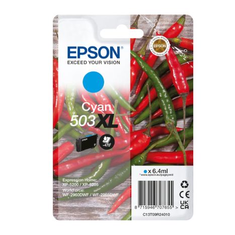 Cartucho Original EPSON 503XL Cian - C13T09R24010