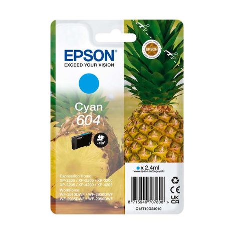 Cartucho Original EPSON 604 Cian - C13T10G24010