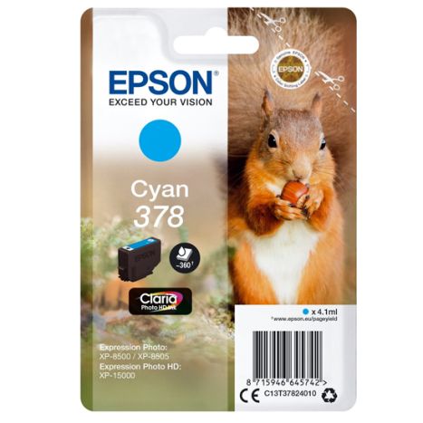 Cartucho Original EPSON 378 T3782 Cyan Foto - C13T37824010