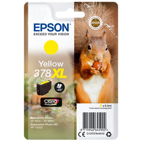 Cartucho Original EPSON 378XL T3794 Amarillo - C13T37944010