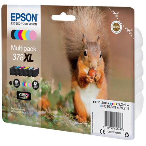 Cartucho Original EPSON 378XL T3798 BK+C+M+Y - C13T37984010