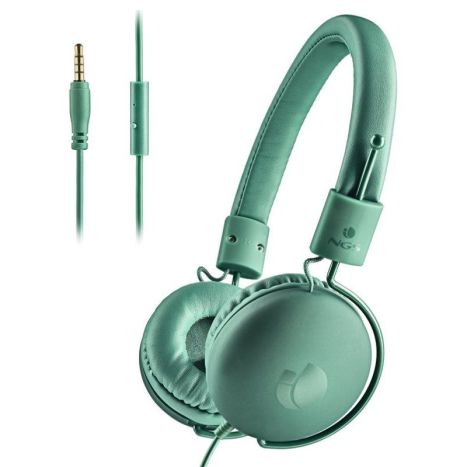 Auriculares Diadema NGS Cross Hop CROSSHOPTEAL - Jack 3.5mm · Cable 1,5 m ·  Micrófono · Verde