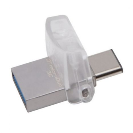 Pendrive Kingston DataTraveler microDuo 3C DTDUO3C/32GB - 32GB · USB 3.0 · Plata