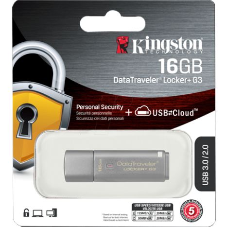 Pendrive KINGSTON DataTraveler DTLPG3 DTLPG3/16GB - 16GB · USB 3.0 · Gris