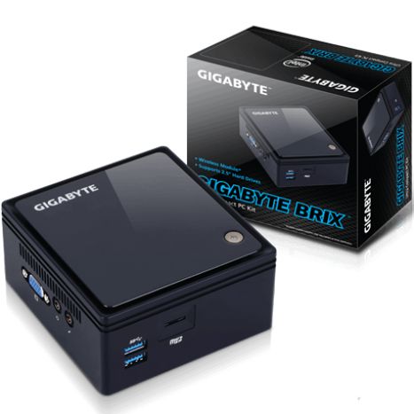 Ordenador Mini PC GIGABYTE GB-BXBT-3000 GB-BACE-3000 · Intel Celeron N3000 · 8GB · FreeDos · Negro