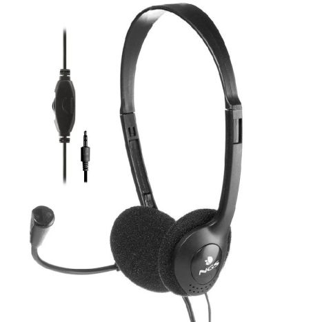 Auriculares Diadema con Cable NGS MS 13 Pro - Jack 3.5mm · Cable 1.8m ·  Micrófono · Negro