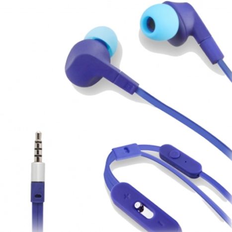Auriculares con Cable MUVIT MUHPH0058 - Jack 3.5mm · Cable 120cm · Micrófono · Azul