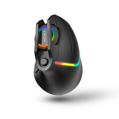 Ratón Gaming Vertical KROM Kaox NXKROMKAOX - USB · 6400DPI · Ergonómico · Negro