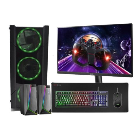 Pack PC Gaming i5 al Completo con Altavoces, Teclado, Ratón y Monitor LG  24MP60G-B de