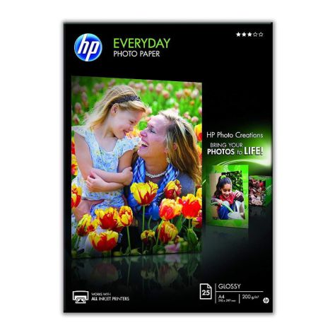 Papel Fotográfico HP Q5451A - A4 · 200 gr · 25 Hojas · Glossy