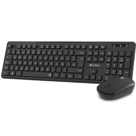 Pack Inalámbrico SUBBLIM Combo Business Slim SUBKBC-CSSW10 - USB · Teclado y Ratón · 10m · Negro