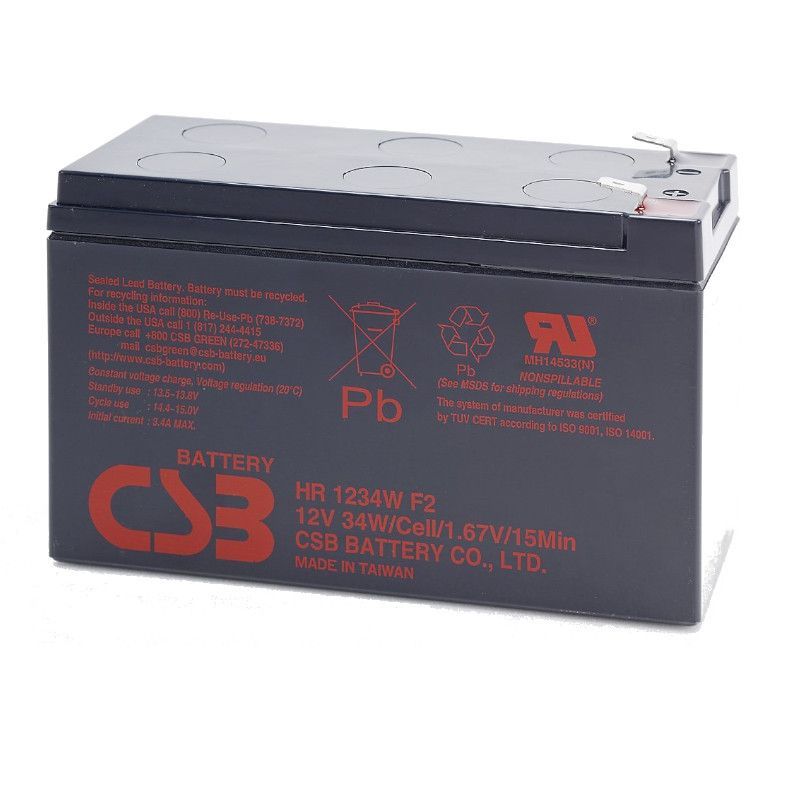 Batería Plomo CSB HR 013AB000265  - 12V · 9Ah