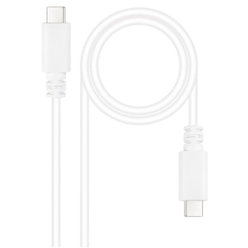 Cable USB 2.0 Tipo C/M a USB Tipo C/M - 1m · Blanco