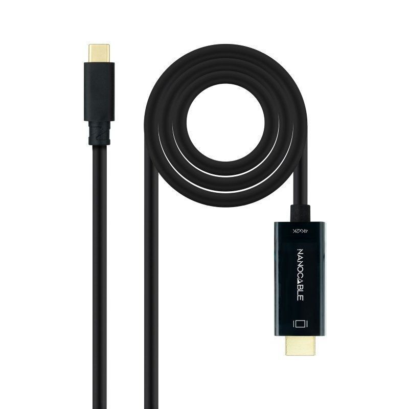 Cable Conversor USB Tipo C/M a HDMI/M - 1.8m · Negro