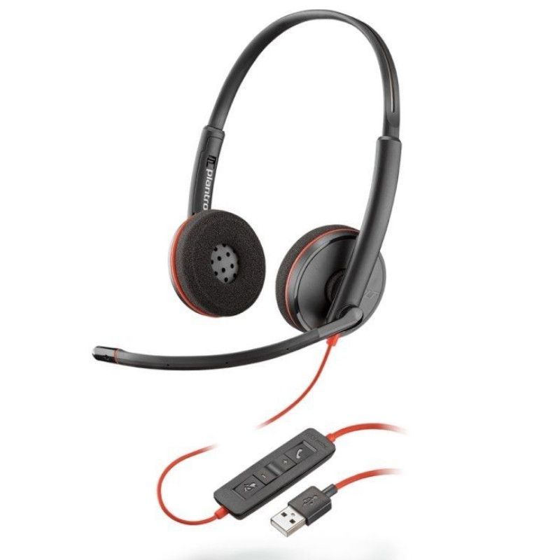 Auriculares Diadema con Cable PLANTRONICS Blackwire C3220 - USB · Micrófono · Negro