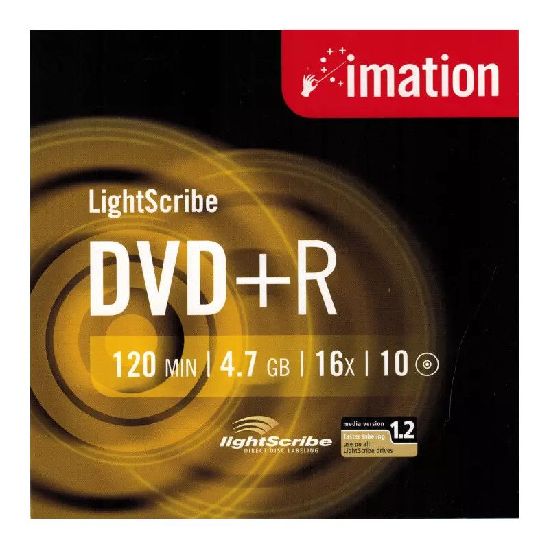 DVD+R IMATION LightScribe - 4.7GB · 16X · Caja 5 unidades