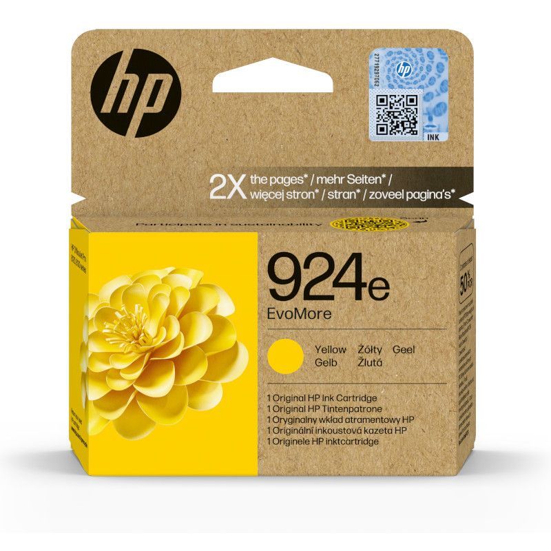 Cartucho  Original HP 924e Amarillo - 4K0U9NE