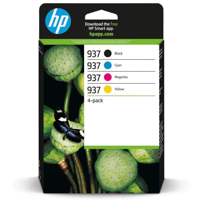 Pack 4 Cartuchos Originales HP 937 BK+C+M+Y - 6C400NE