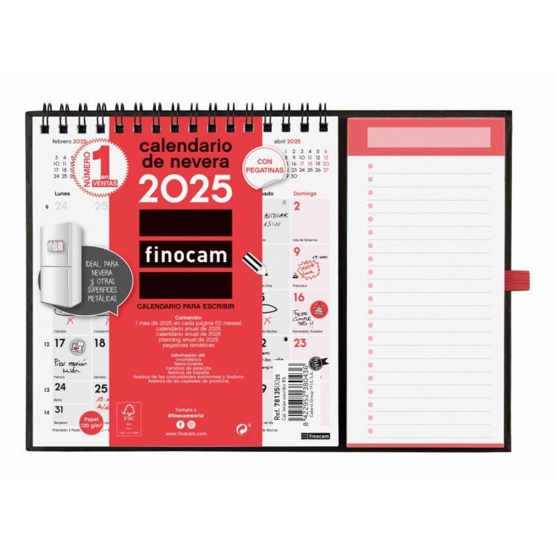 Calendario con Imán FINOCAM 2025 - XS · 140x150mm