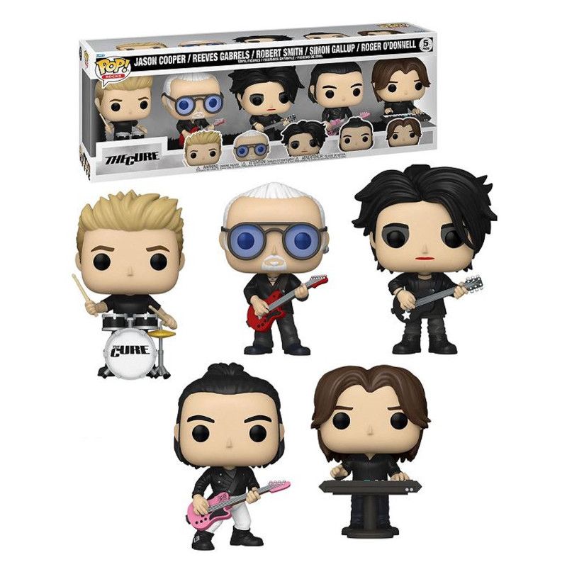 Pack 5 FUNKO POP Jason Cooper, Reeves Gabriels, Robert Smith, Simon Gallup, Roger O Donnel - The Cure - 889698593908