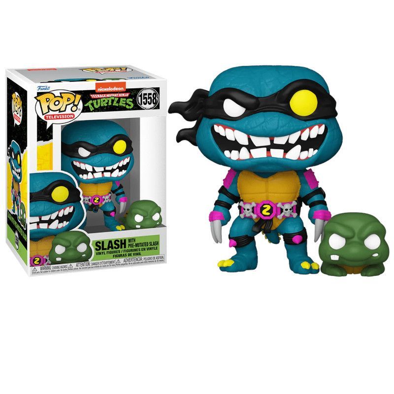 FUNKO POP Slash con Premutado 1558 - Las Tortugas Ninja - 889698780483