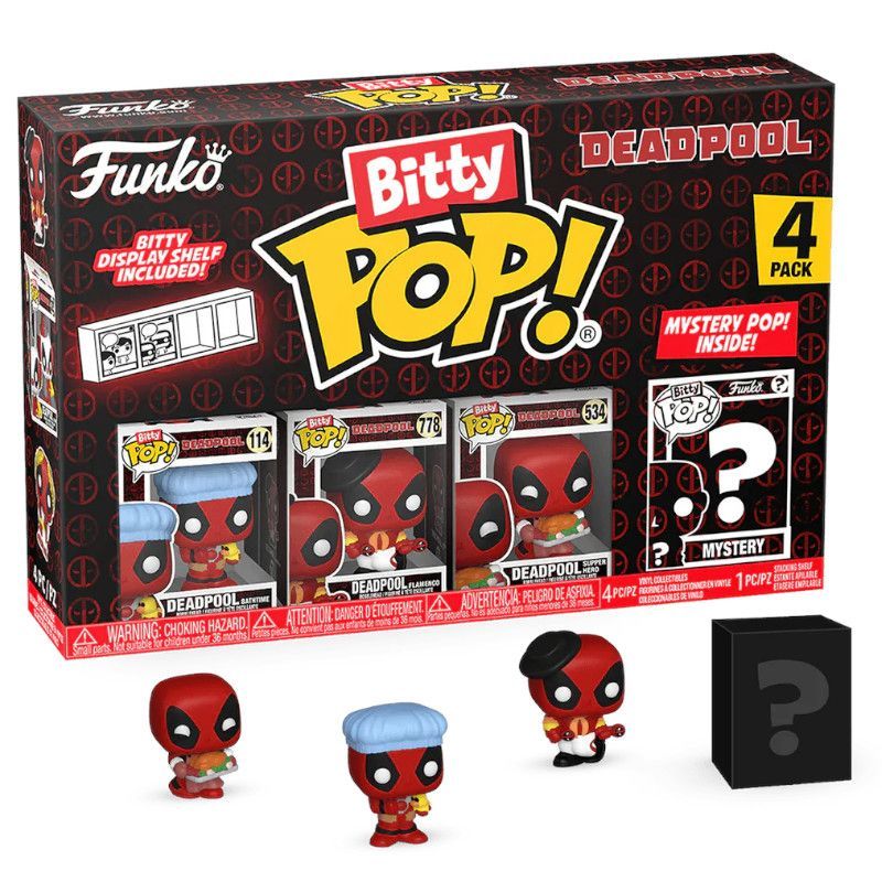 BITTY POP Deadpool Baño - 4 Figuras - 889698849609