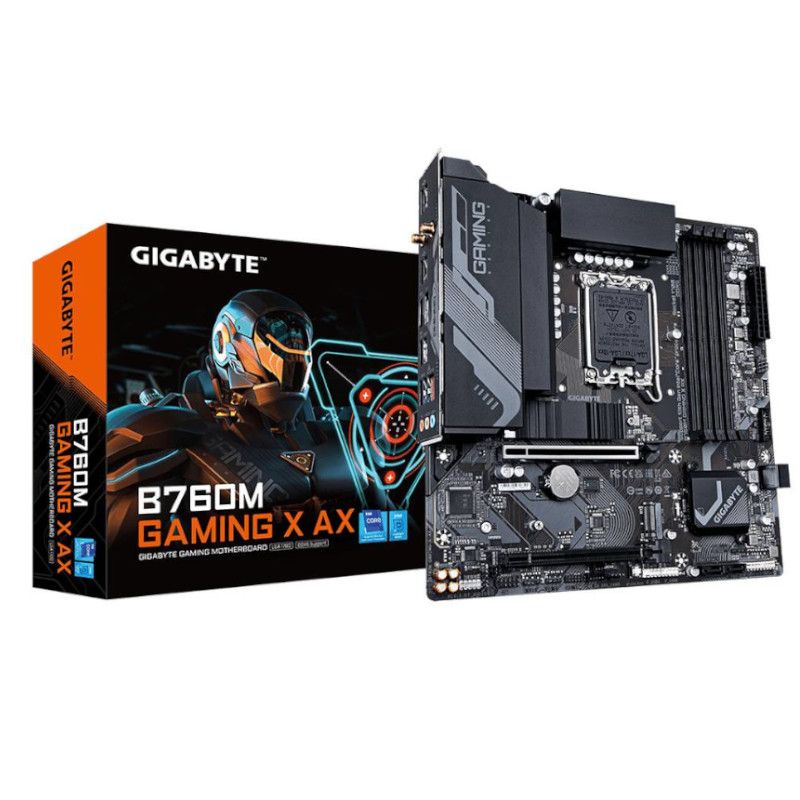 Placa Base GIGABYTE B760M Gaming X AX 9MB76MGW5-00-12 -  Socket 1700 · DDR5 · Micro ATX