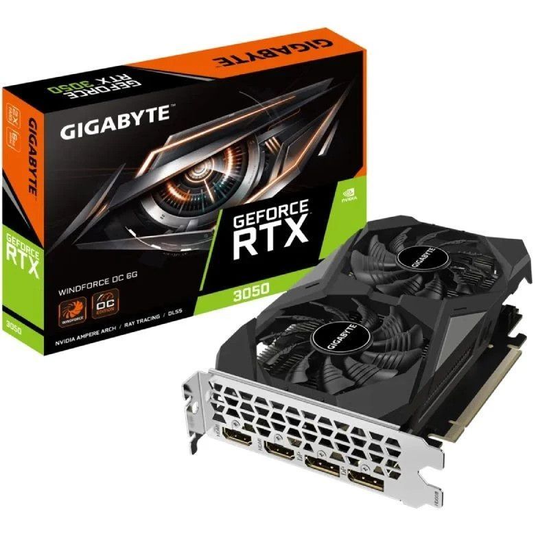 Tarjeta Gráfica GIGABYTE Geforce RTX 3050 OC 6GB GDDR6 - 9VN3050WO6-00-10