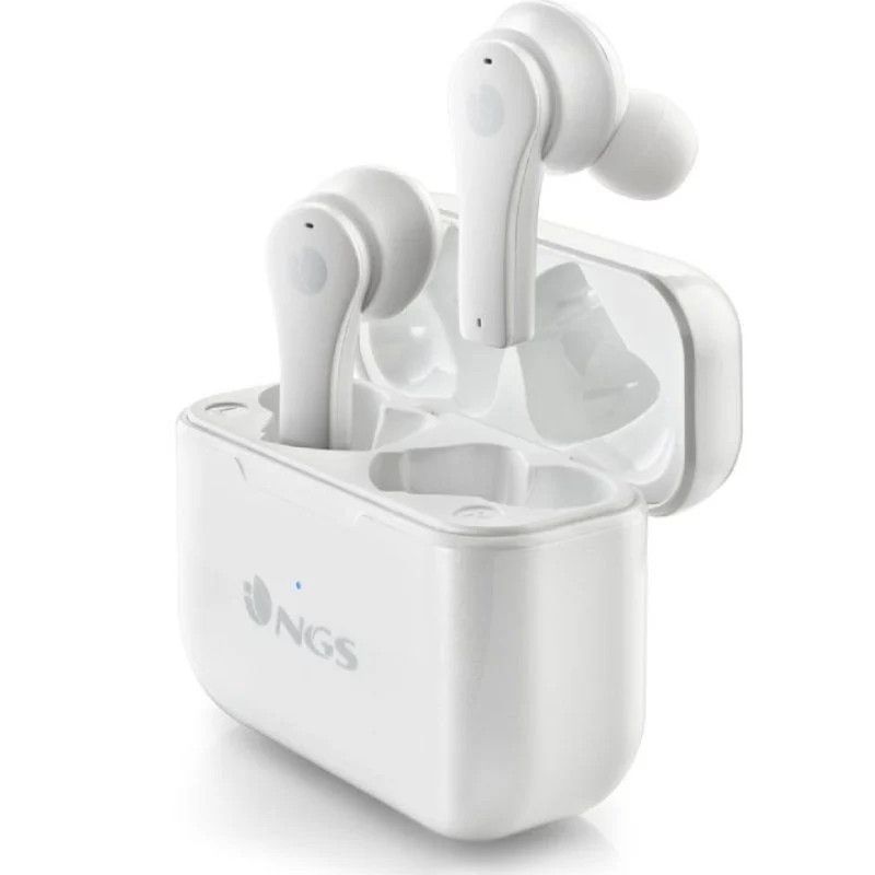 Auriculares Inalámbricos NGS Ártica Bloom ARTICABLOOMWHITE - BT. 5.1 · Bat. 400mAh · Micrófono · Estuche de Carga · Blanco