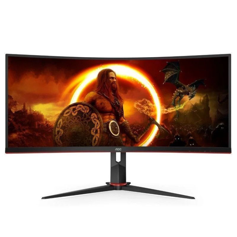 Monitor Gaming Ultrapanomarico Gaming AOC CU34G2X/BK - 34" WQHD · HDMI · USB · 4MS · 300CD/M2 · Vesa 100x100