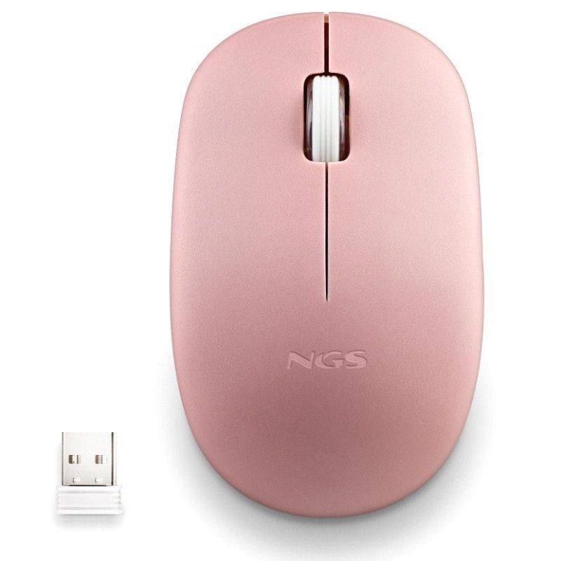 Ratón Inalámbrico NGS Fog Pro FOGPROPINK - USB · 1000DPI · Rosa