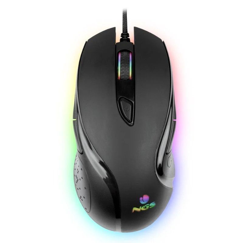 Ratón Gaming con Cable NGS GMX-125 - USB · 7200DPI · 8 Botones · RGB · Negro