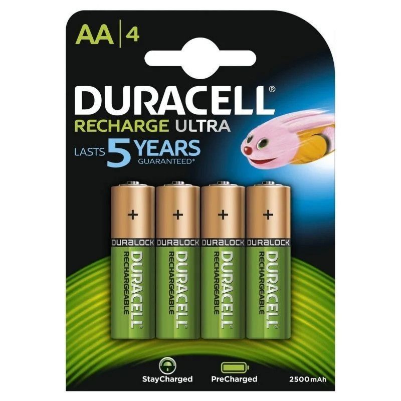 Pack 4 Pilas Recargables DURACELL HR06-P - AA · 1.2V